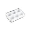 Portable Six Compartment Pill Organizer Travel Medicine Storage Box Rectangular Plastic Case for Daily Use