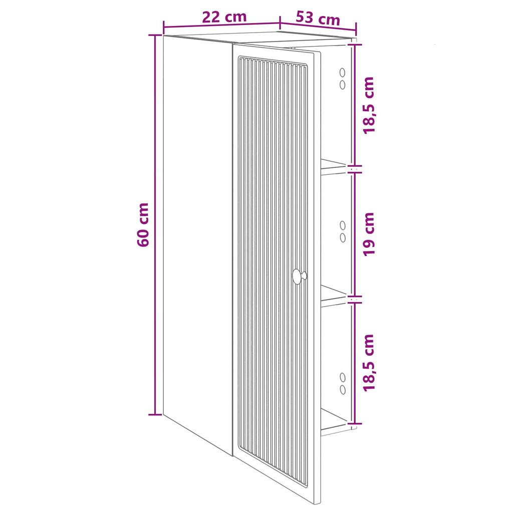 Wall Mounted Cabinet Reclaimed Wood Look 33 X 34.5 X 90 Cm Particleboard
