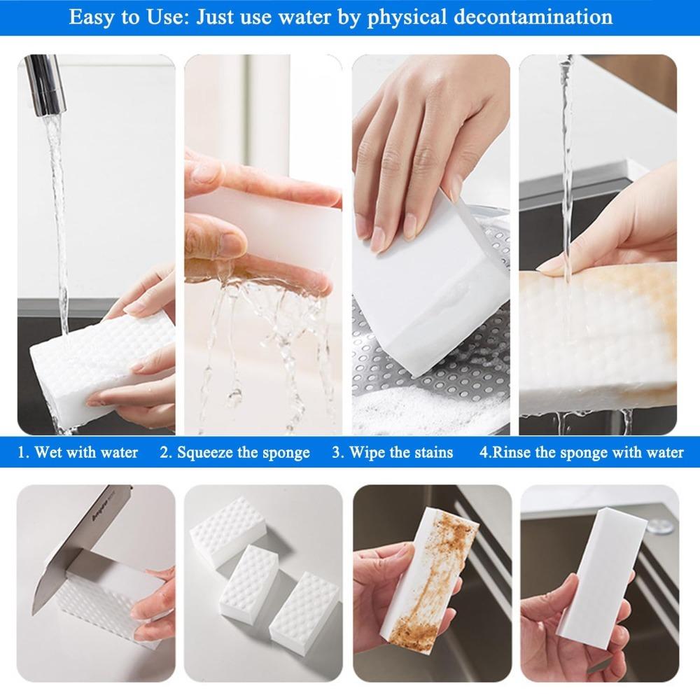 10Pcs Double Compressed Magic Sponge Eraser Multi-Function Cleaning Tools  Bathroom Office