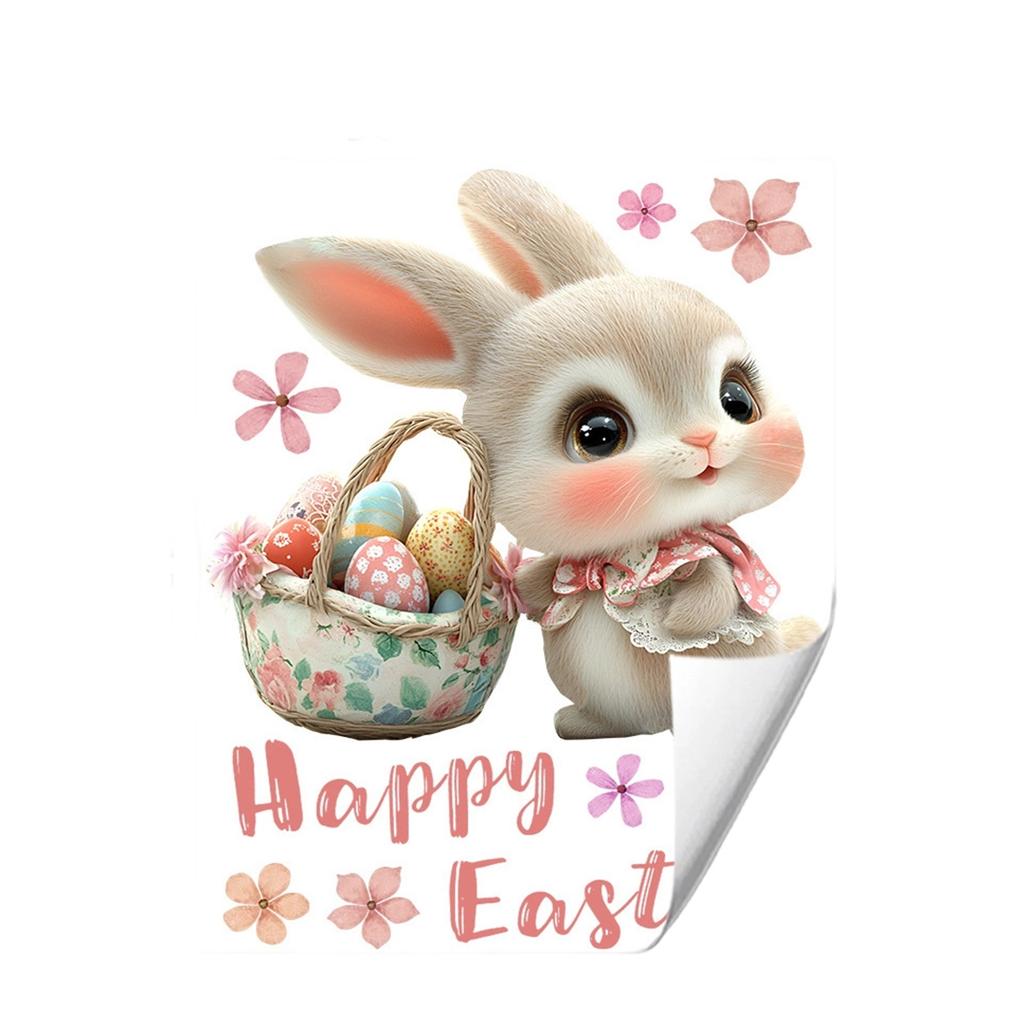 Easter Themed Easter Egg Wall Stickers, Wall Decorations, Holiday Decoration Stickers, PVC Self-adhesive Stickers