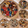 Artistic Musical Instruments Pattern Round Rug Colorful Soft Non Slip Carpet With Diverse Instrument Designs For Music Room
