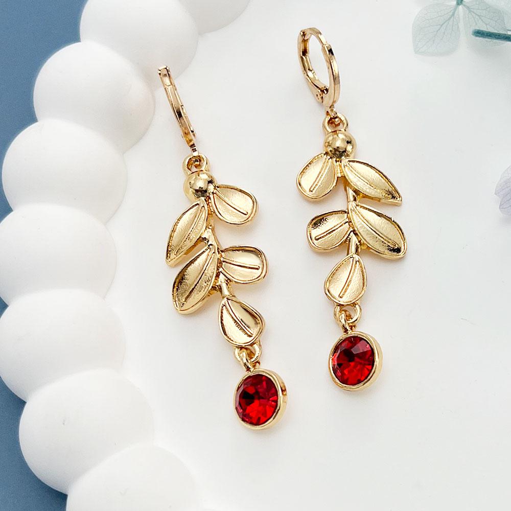 

Серьги SIMJOO Simple Leaf, античные листья, капли для женщин красный