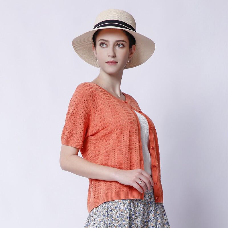 Anlom Women's Short Sleeve Knitted Cardigan