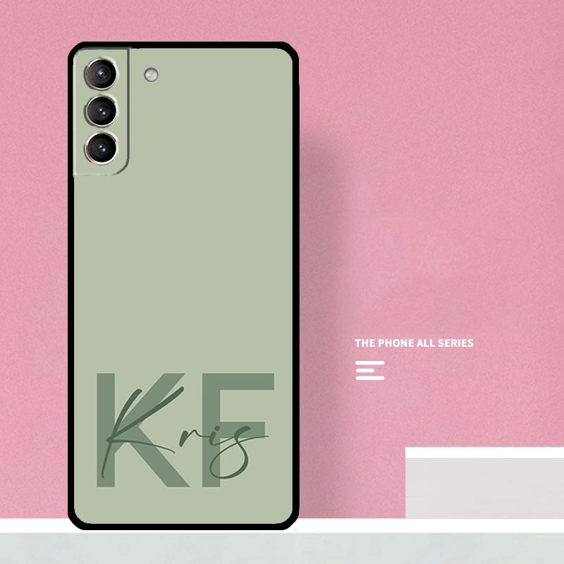 Custom Pastel Name Initials Case For Samsung Galaxy S23 S22 Ultra Plus S8 S9 S10 Plus Note 10 20 S21 FE S20 FE Cover