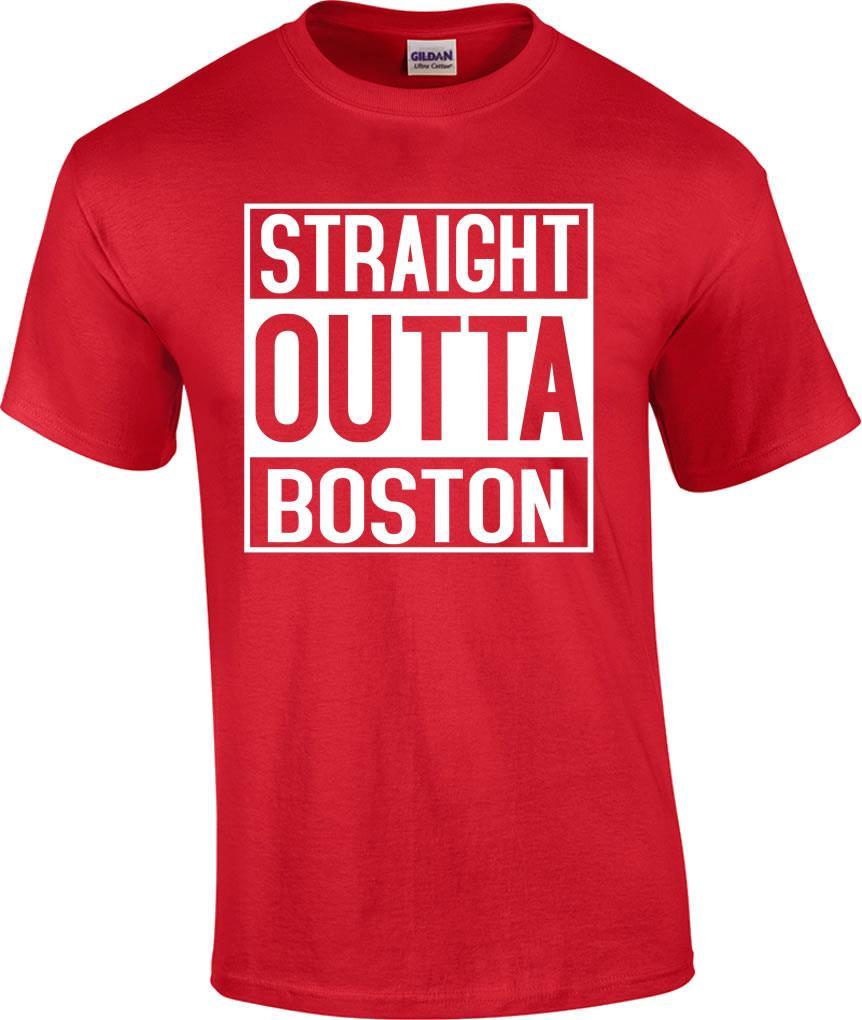 Straight Outta Boston Compton Movie Parody City T-Shirt XXXL