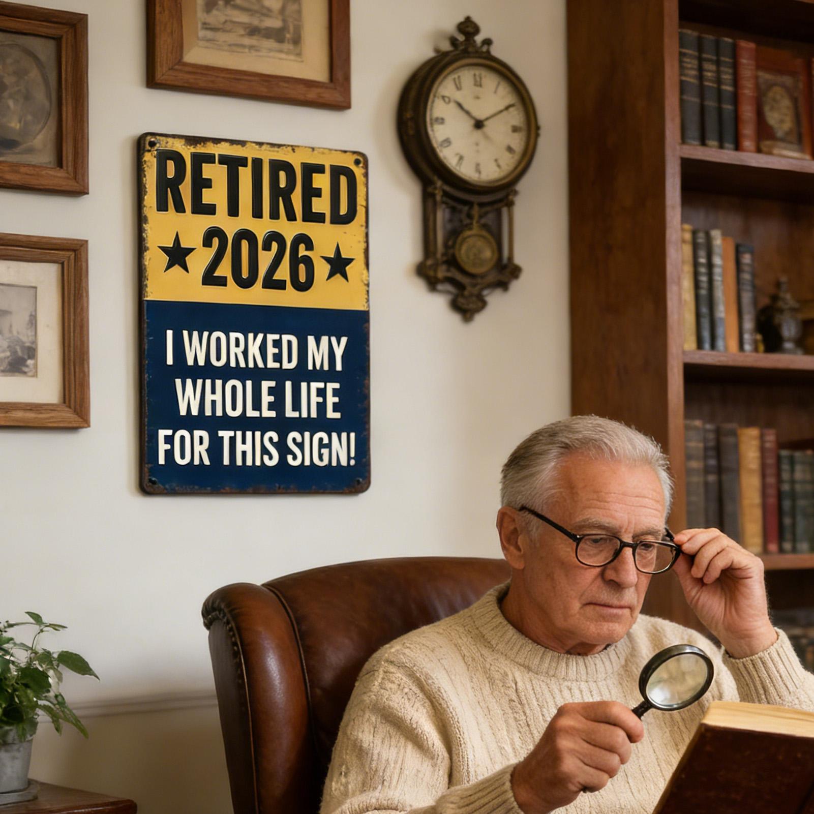 Retirement Signs For Men Funny Tabletop Decoration Wall Decoration Signs For Family Friends Colleagues Fathers Mothers Party