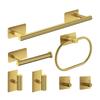 18-Piece Stainless Steel Bathroom Set: Towel Bars, Tissue Holder, Hooks, and Accessories