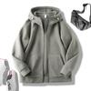Autumn and Winter Men's Jackets Men's Fleece Hooded Zipper Cardigan Sweater Jacket Spring and Autumn