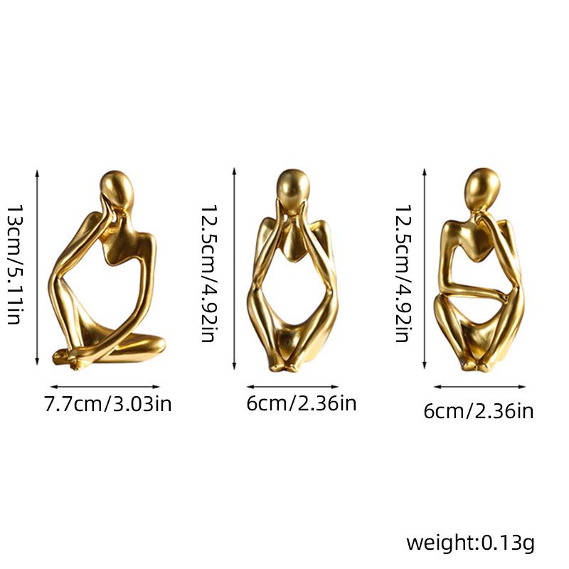 Nordic Resin Statue Thinker Abstract Figurine Crafts Modern Art Sculpture Living Room Desktop Home Decor Christmas Gift