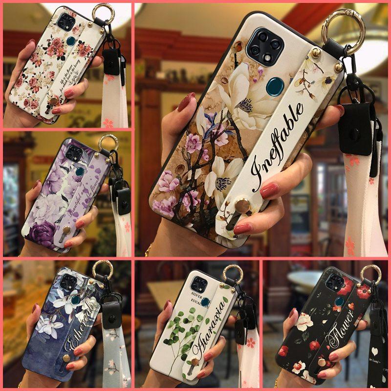 Anti-knock Kickstand Phone Case For ZTE Blade V2020 Vita/Blade20 Smart/10 Smart Protective Flower Ring Back Cover
