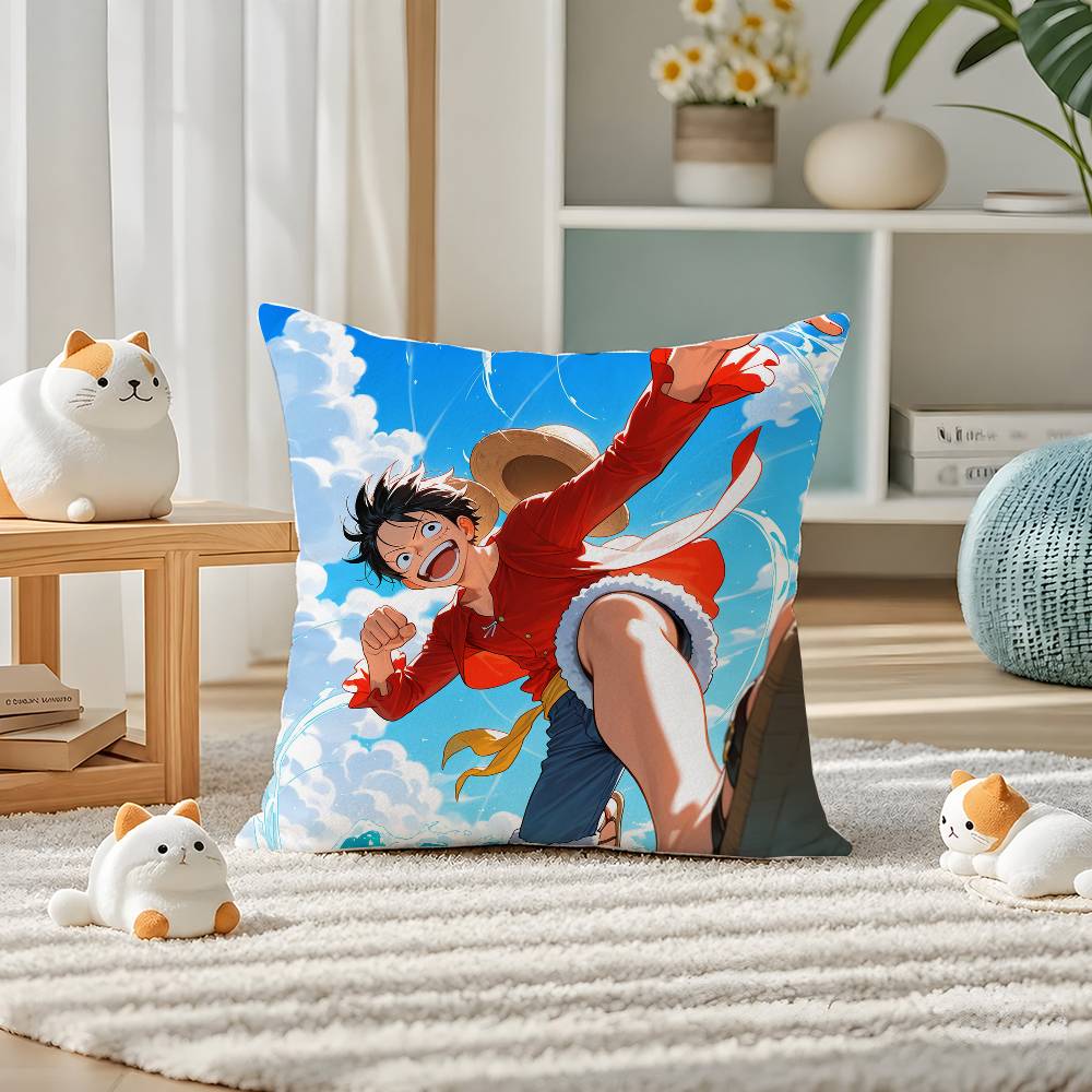 One Piece Boa Hancock Anime Plush Pillow Cover Soft Short Plush Cushion Cover For Sofa Bedroom Home Decor Gift Decoration