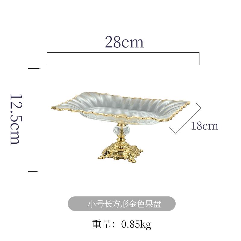 European Style Light Luxury High Footed Fruit Display Tray Living Room Home Bread Pastry Snack Tray Cake Tray Home Decoration