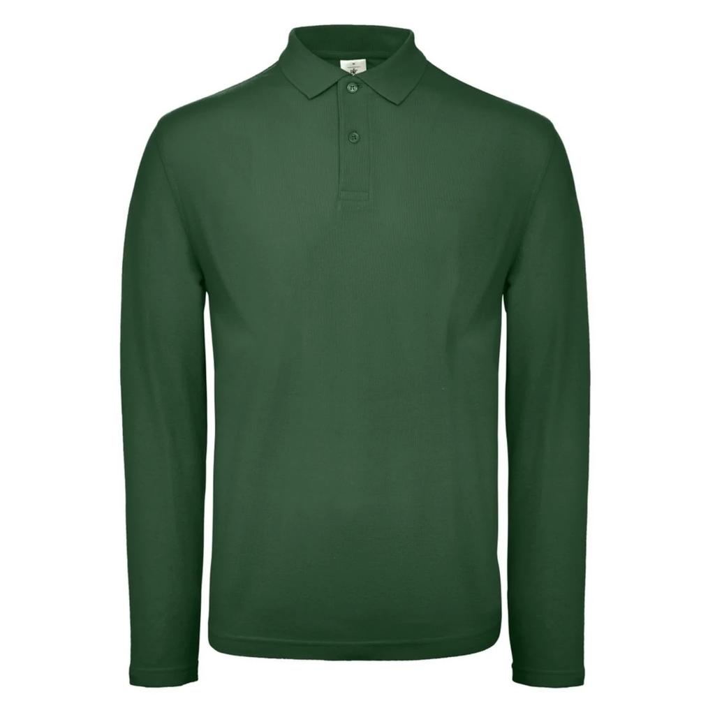 B&C Mens ID.001 Long-Sleeved Polo Shirt