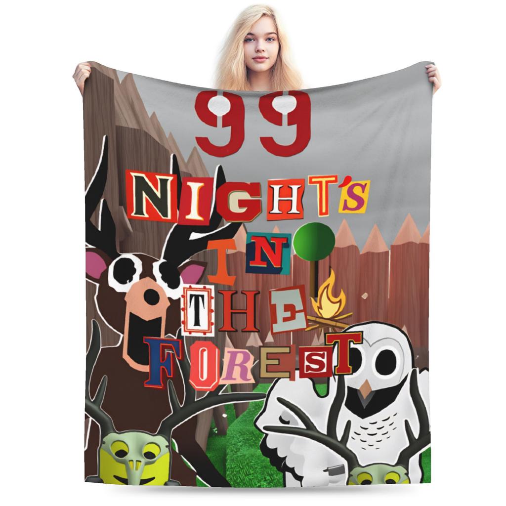 Warm Blankets Students Decorative 99 Nights in the Forest Survival Games Throw Blanket For Home Decor Trend Sofa Bed Cover