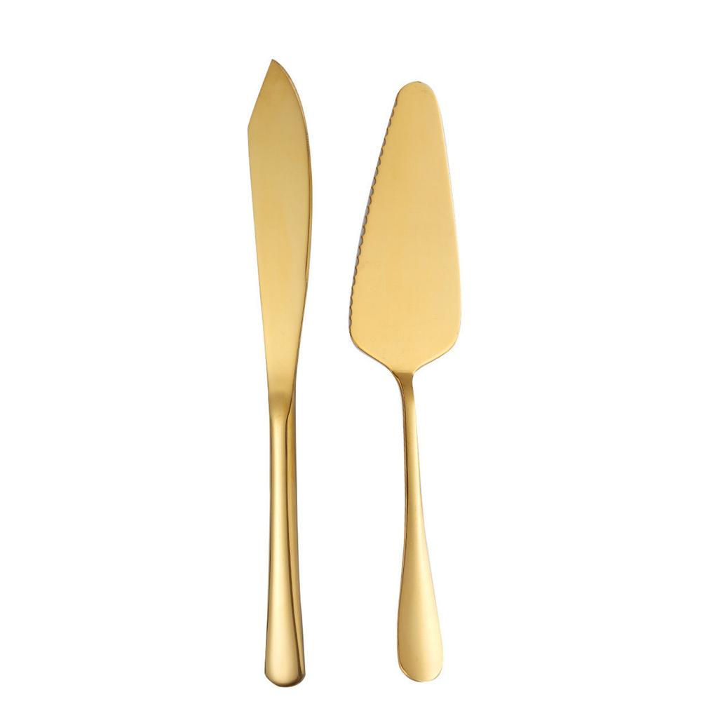 Elegant Cake Knife and Server Set Wedding Cake Cutters Pie Spatula Dessert Serving Set Pie Spatula Serving Utensil