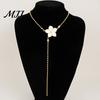 Exquisite Flower Choker Drop Y Necklace Women Chain Adjustable Delicate Dainty Long Gift for Wedding Birthday Anniversary