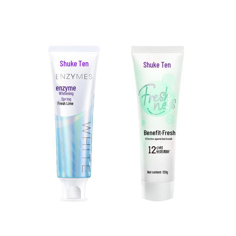 Shuke Dual Toothpaste Pack: Whitening Enzyme & Probiotic
