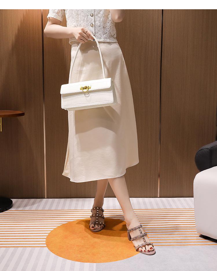 Women's Chunky Heel Peep Toe Mid-Heel Shoes – 2024 Spring/Summer