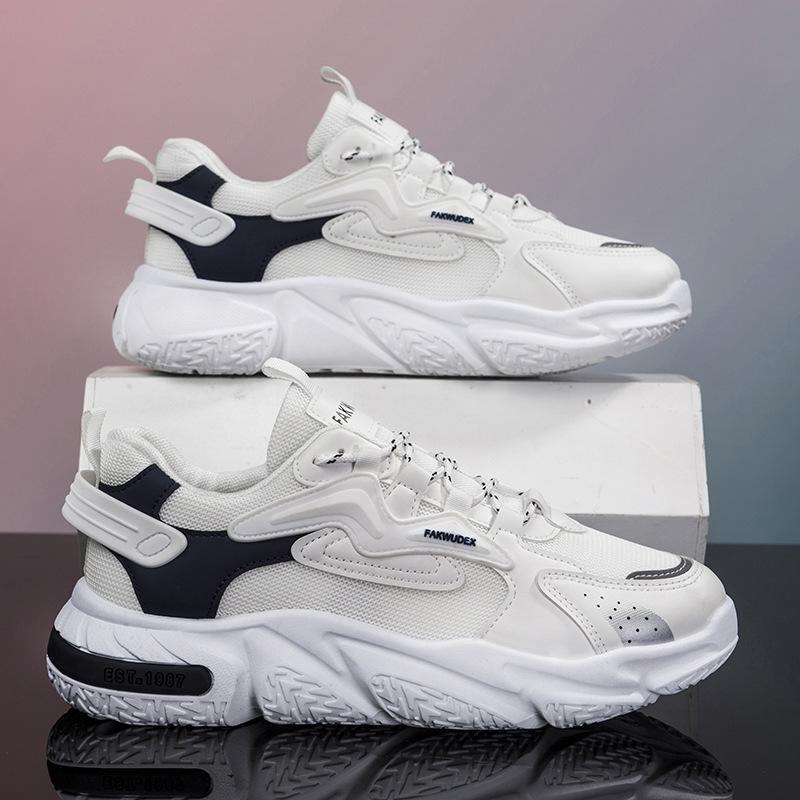 

New platform men s shoes outdoor dad shoes trend breathable sports shoes comfortable soft sole foreign trade trend casual men s shoes 39 белый