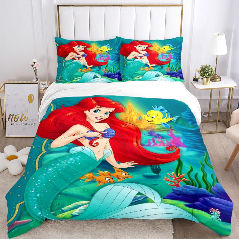Underwater Mermaid Adventure Print 3Pcs Bedding Setduvet Cover With 2 Bedropillowcase Home Birthday Gift