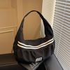Women's Cloth Bag Fashion Sports Leisure Large Capacity Canvas Portable Shoulder Cloud Bag Female Student Lightweight Bag