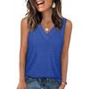 Summer European and American Popular Hollow V-neck Sleeveless Vest Top Women's Clothing