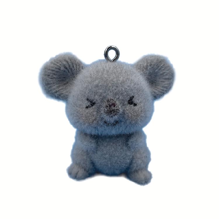 Multipurpose Lovely Koala Keychain with Detailed Resin Flocking Suitable for Animal Theme Fan and Keychain Collector