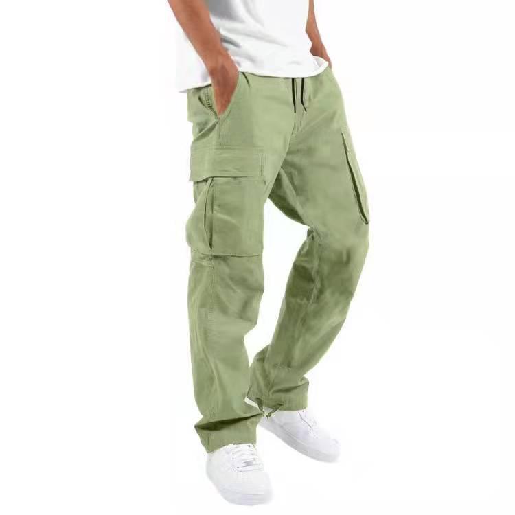 2022 Spring/Autumn Men's Cargo Pants with Drawstring - Casual Long Fit