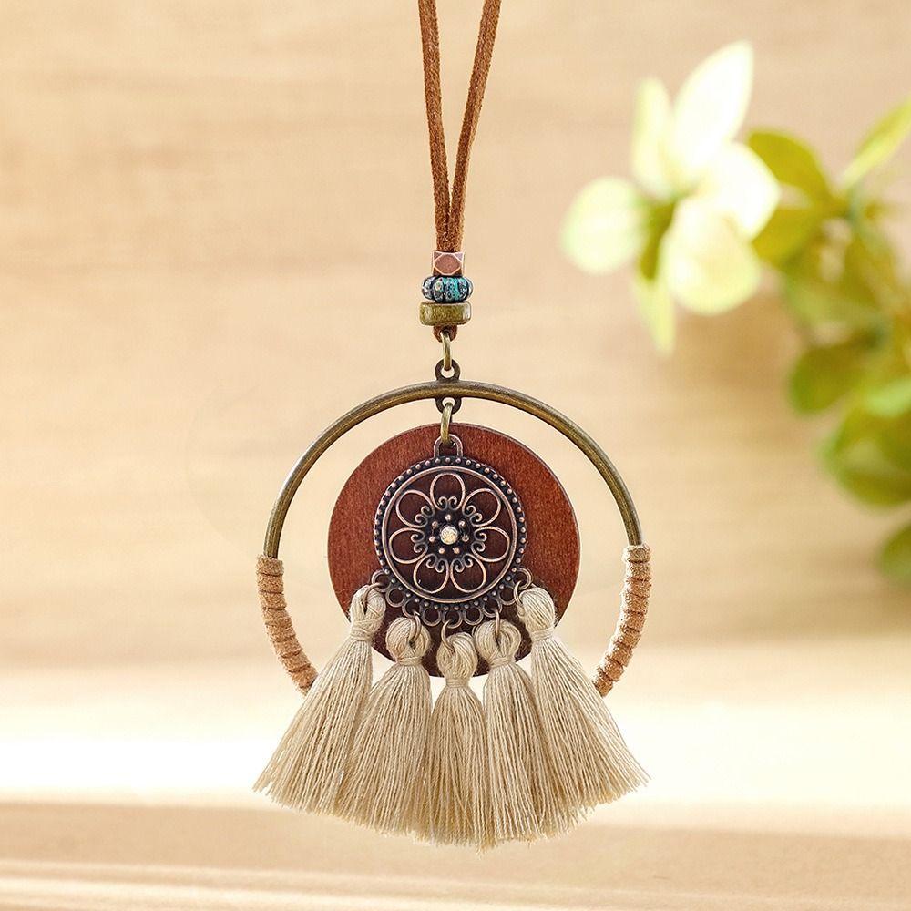 Trendige Boho-Halskette Elegante Stammes-Halskette Retro-Pulloverkette Schmuck