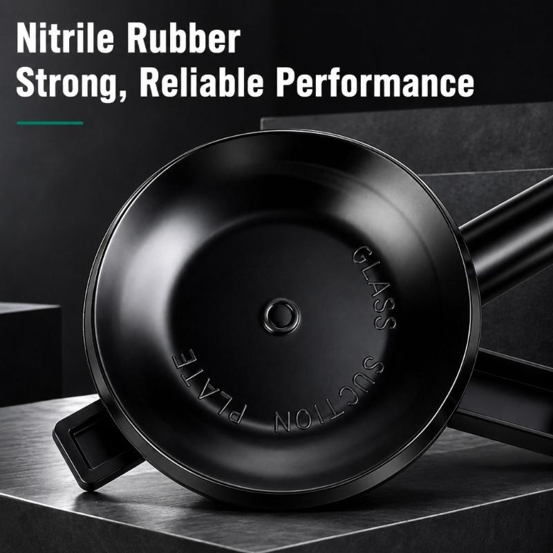 Manual Suction Cup Lifting Tool with Rubber Cups and Raised Handle for Positioning Glass, Tile, and Smooth Metal Sheets