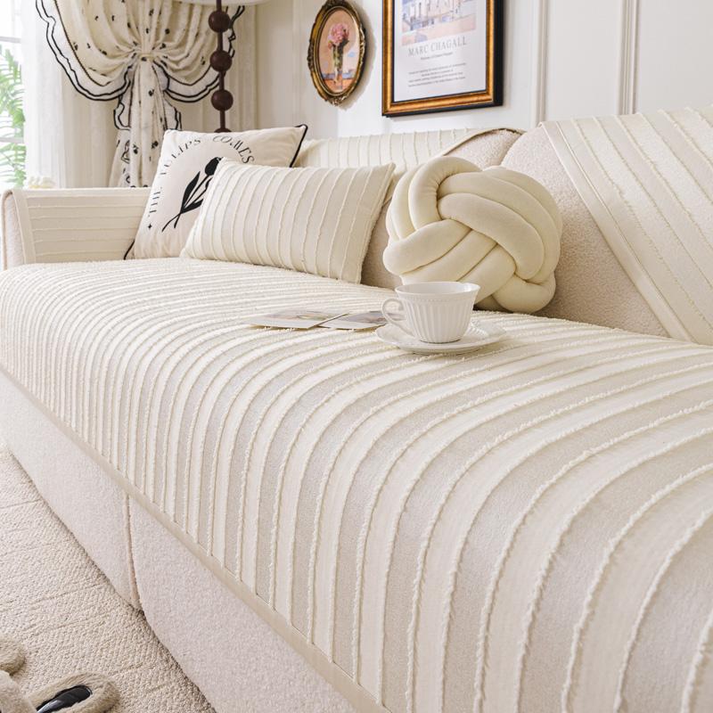Chenille Strips Sofa Towel for Living Room Non-Slip Sofa Cover Four Seasons Universal Couch Cushion Seat Pad