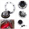 Gas Cap, 8-Hole Wear-Resistant Aluminum Good Sealing Gas Fuel Tank Cover with 2 Keys for Hayabusa GSXR1300 Motorcycle Replacement