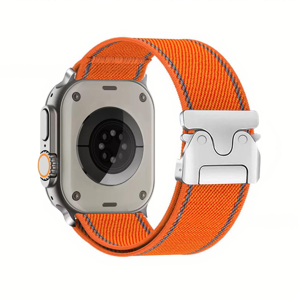 Elastic Nylon Strap For Apple Watch Ultra3 49mm Band 46mm 45mm 41mm 44mm 42mm 40mm 38mm Bracelet Metal umbrella button for IWatch Series11 10 9 8 7 SE