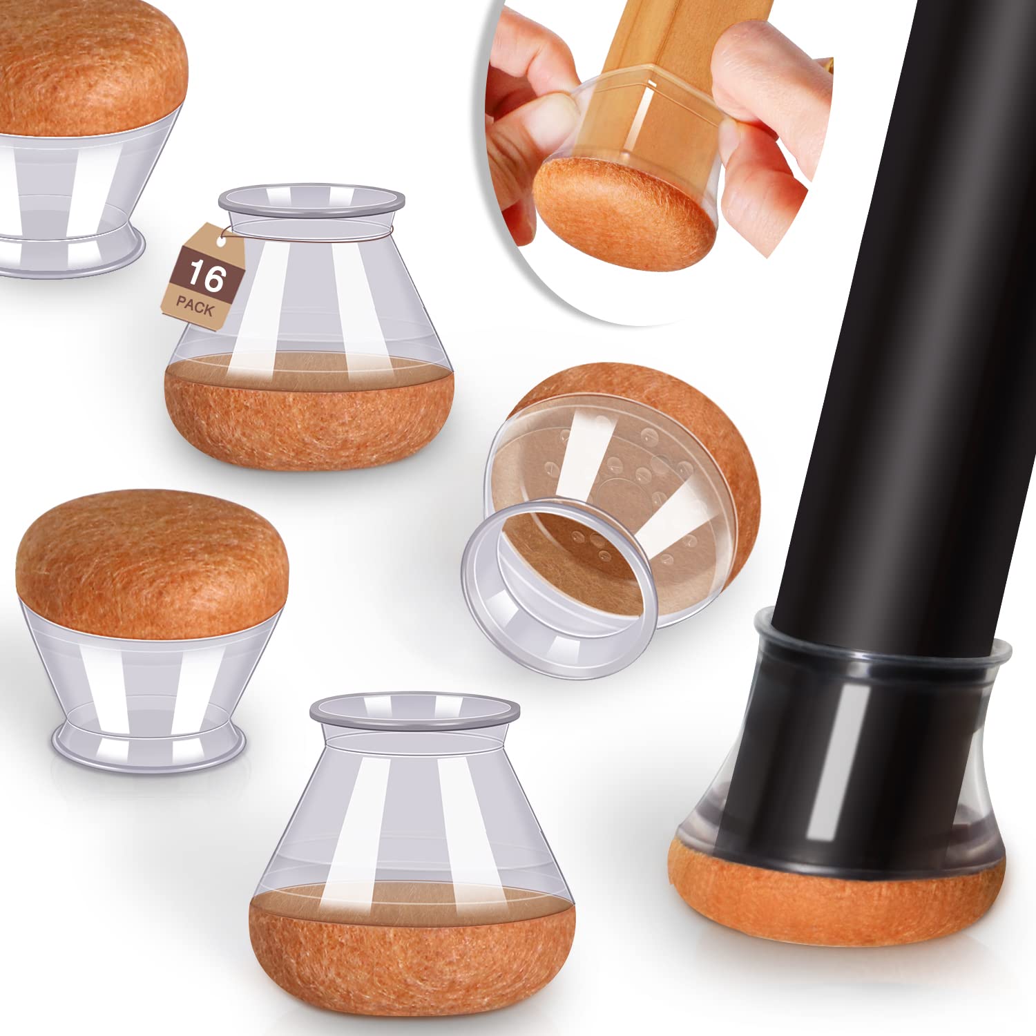 

Новинка 2023 г., защита пола для ножек стула, защита пола для ползунов стула, 16 шт., прозрачные, очень маленькие (припадки: 0,5 -0,8 )