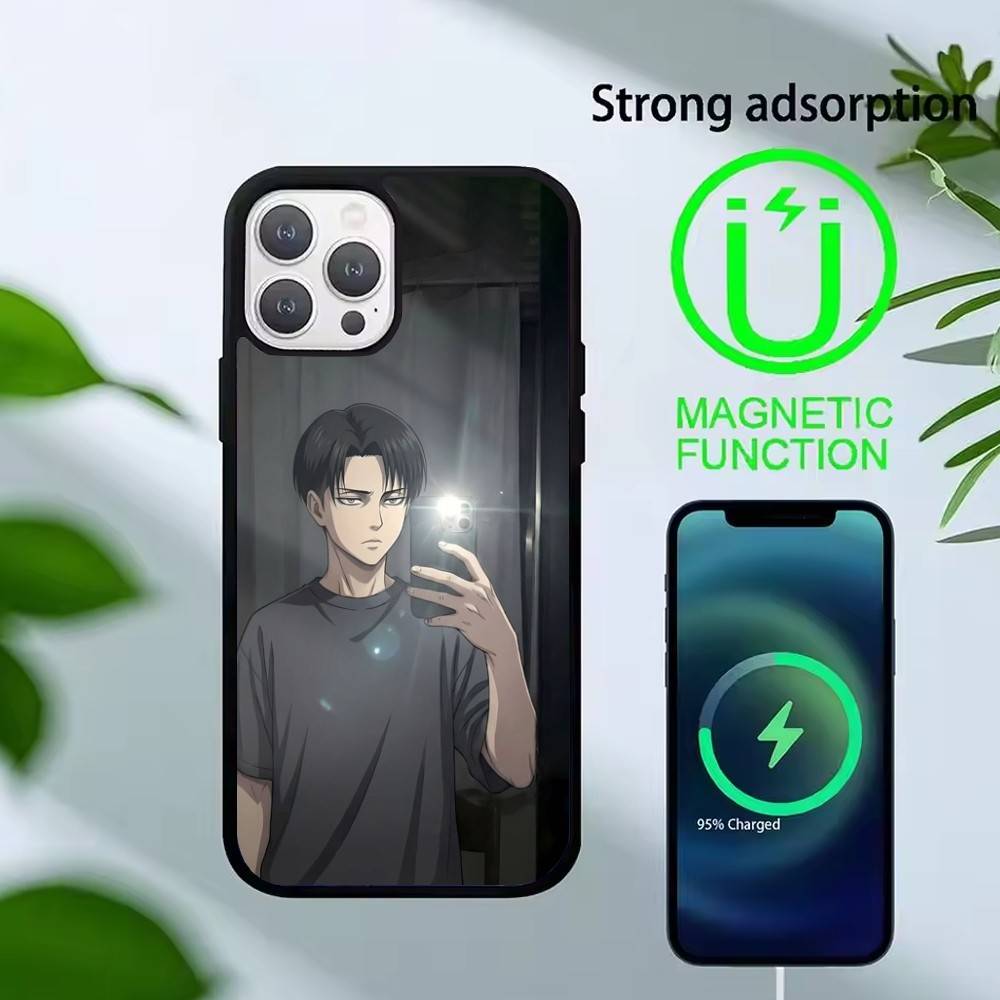 

Attack On Titan Levi Ackerman Phone Case For iPhone 17,16,15,14,13,Pro,Max,Plus,Magnetic For Magsafe Wireless Charging iPhone17Promax