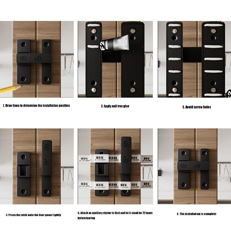 Portable Designs 180 Degree Flip Latches Lock Latches for Secure Space Like Bathrooms and Bedrooms Daily Casual Use
