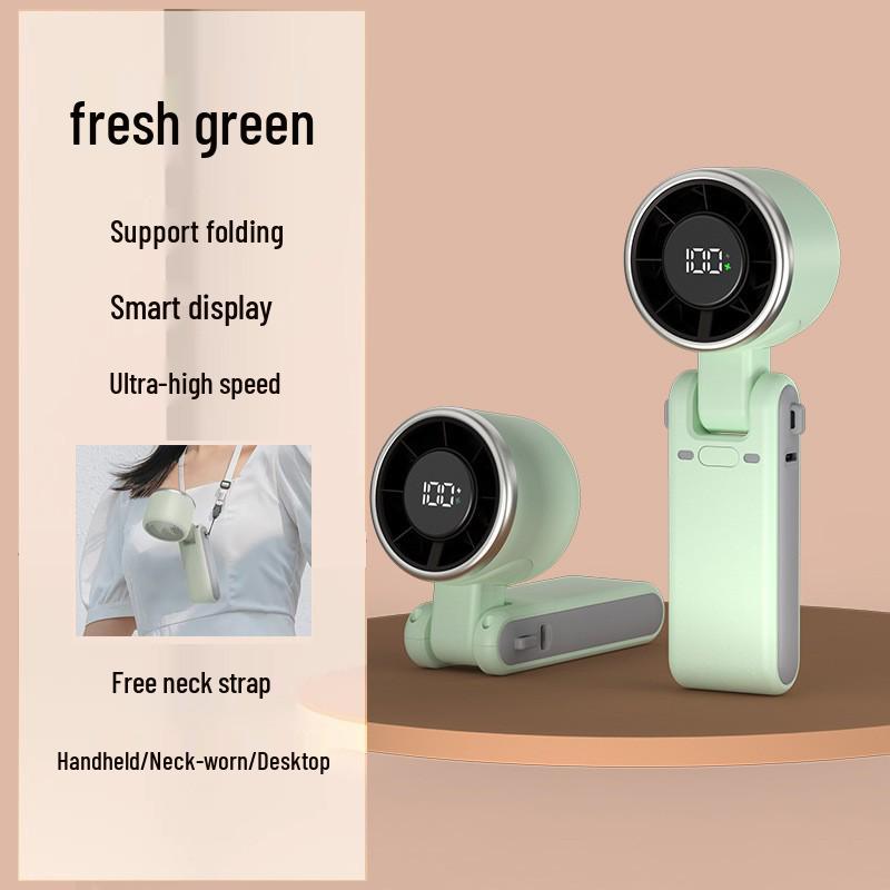 

High-Speed Turbo Handheld & Neck-Hanging Fan with Silent Operation and Long Battery Life 59.5*52*172 mm