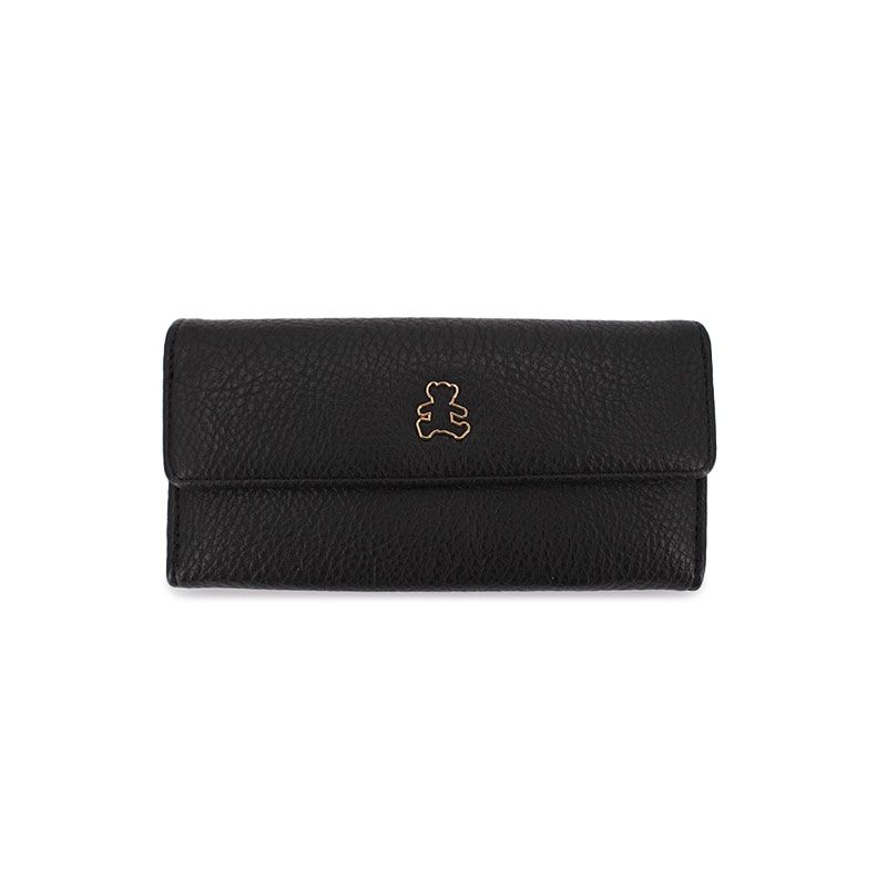 Porte feuille texturé à rabat Mixte LULU CASTAGNETTE