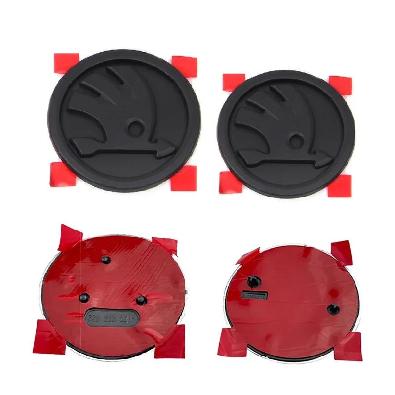 2 Adet 80mm 90mm Logo Skoda Fabia 1 2 Octavia a7 RS Superb Rapid Yeti Karoq Vision Araba Ön Arka Bagaj Kapağı Çıkartması