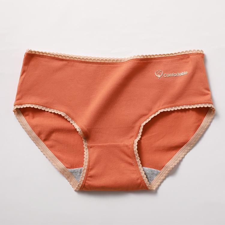 Lace Pure Cotton Honeycomb Antibacterial Women's Panties - Comfortable & Elastic