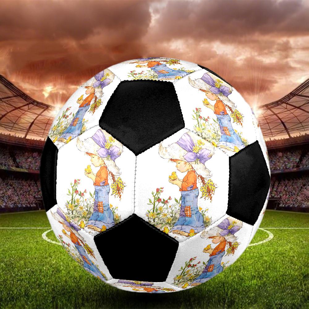 Sarah Kay Indoor Soccer Ball Colorful Machine Stitched PVC Size 5 Team Training Competition Ready Durable High-Bounce Cool Sports Gift