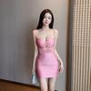Elegant Cutout Strappy Bodycon Dress - Women's Backless Mini Skirt for Nightclub/Bar