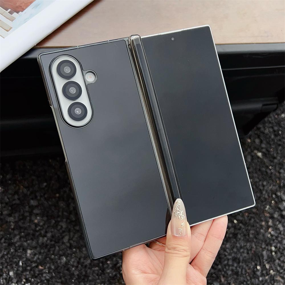 Glossy Make-up Mirror Fliping Case for Samsung Z Fold 7 6 5 4 Luxury Full Body Protection Shockproof Bumper Cover for Z Fold 7