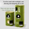 Japanese Style 2 Floors/3 Floors Cat House All-in-one Cylindrical Cat Castle House Green Durable Cat Bed Pet House