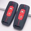 Silicone Remote Key Cover for Honda PCX125 PCX150 PCX160 ADV150 Vario Click125 with Keychain Honeycomb Texture Metal Keychain Key Fob Protector