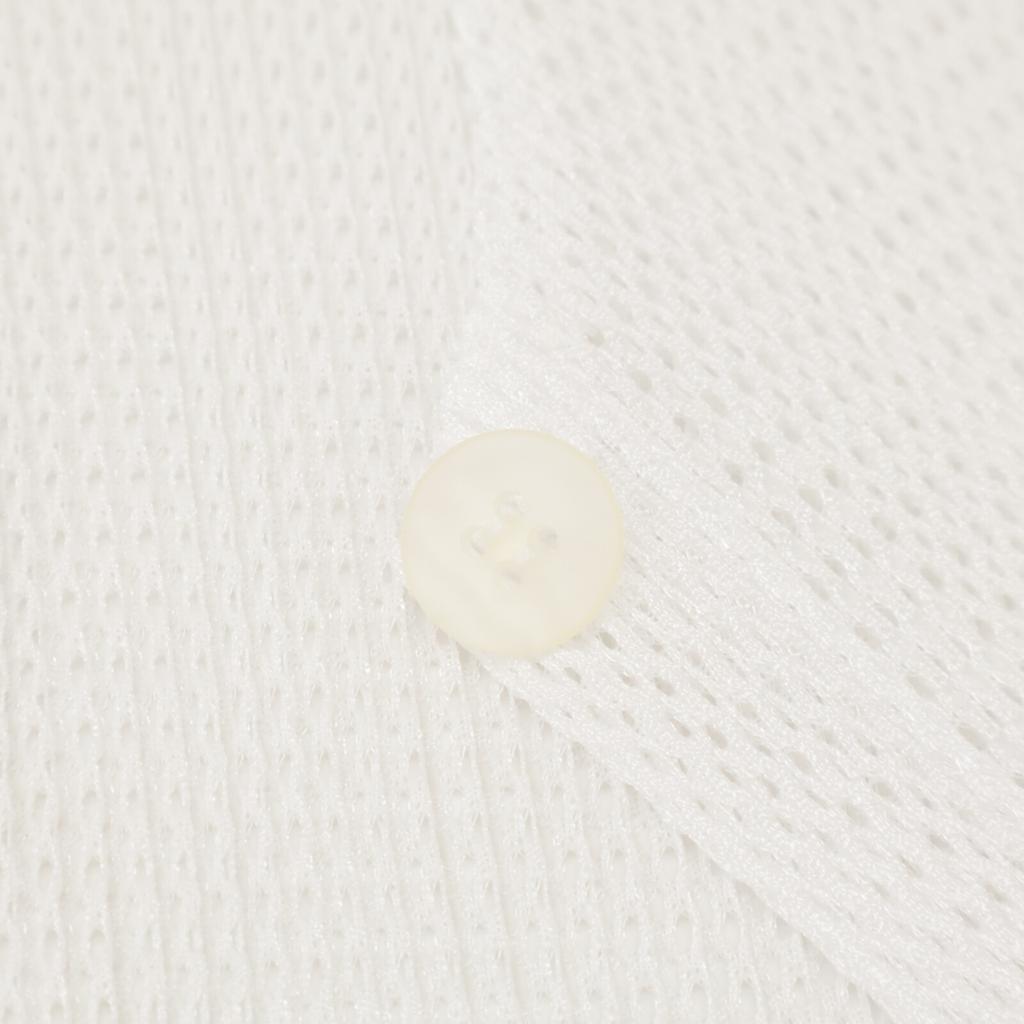 PLEATS PLEASE White PP51-F0253 Mesh Cardigan Tops 3 whiteUsed