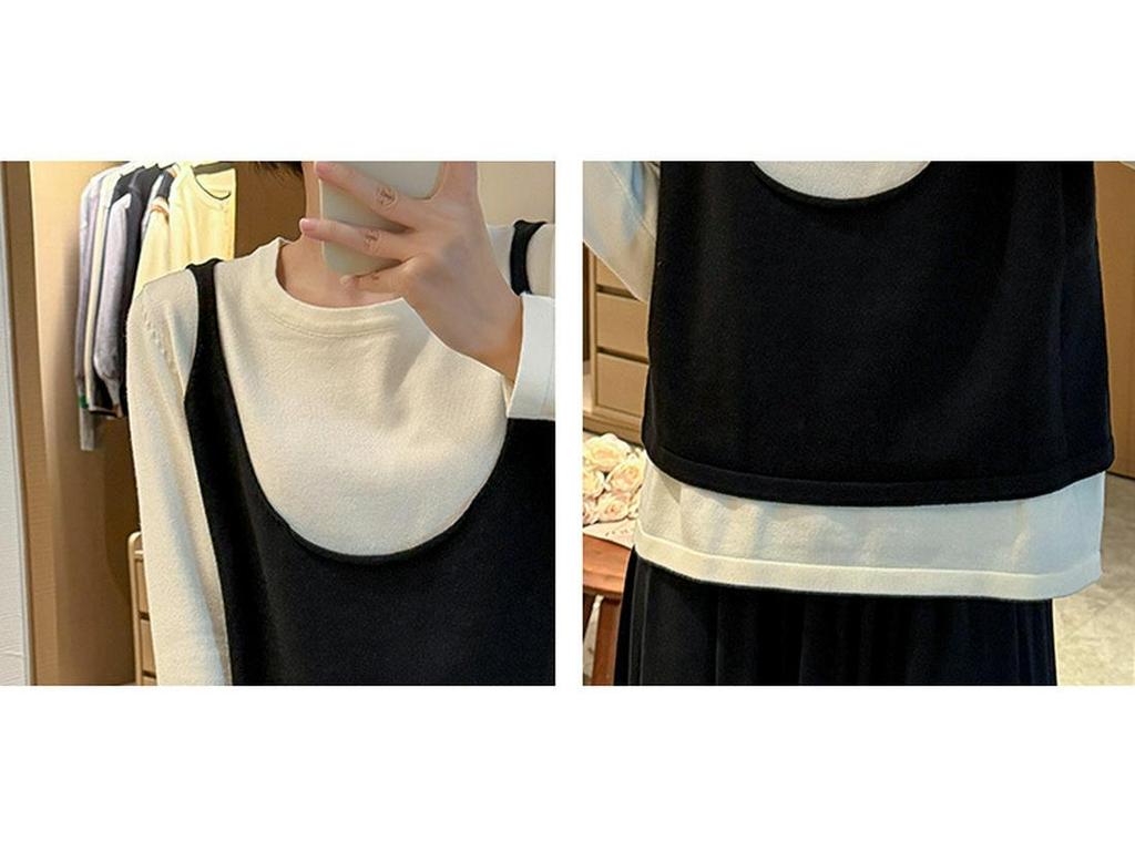 Women's Plus Size Knit Two-Piece Sweater Set - 2025 Autumn/Winter Collection