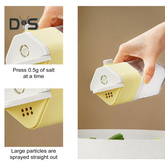 Sypátko na sůl a koření 0,5g Přesný dávkovač s designem odolným proti vlhkosti 200ml Skleněná kuchyňská kořenka bez BPA pro kempování BBQ