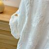 DIMANAF 2025 New Women Summer Shirt Lace Blouse Loose Buttons Fashion Tops Tees White Tees New Blouse