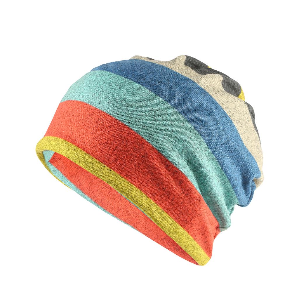 Graffiti scarf dual purpose hoodHigh quality of feUnisex and Unisexs cap Baotou Hat breathable sleeping hatStriped Bohemian hat